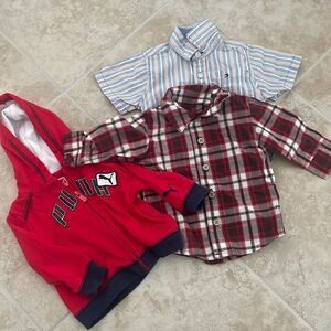 3-6M Puma, Tommy Hilfiger, and Carters Bundle